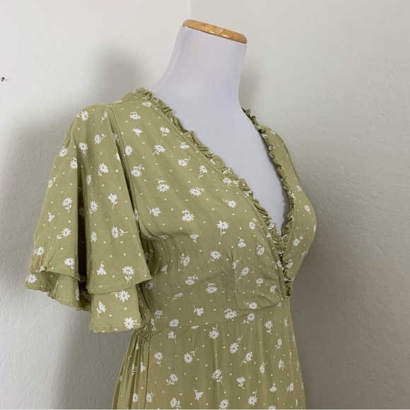 Billabong X The Salty Blonde In Bloom Dress Floral Calico Ruffle Beachy Boho - Picture 10 of 16